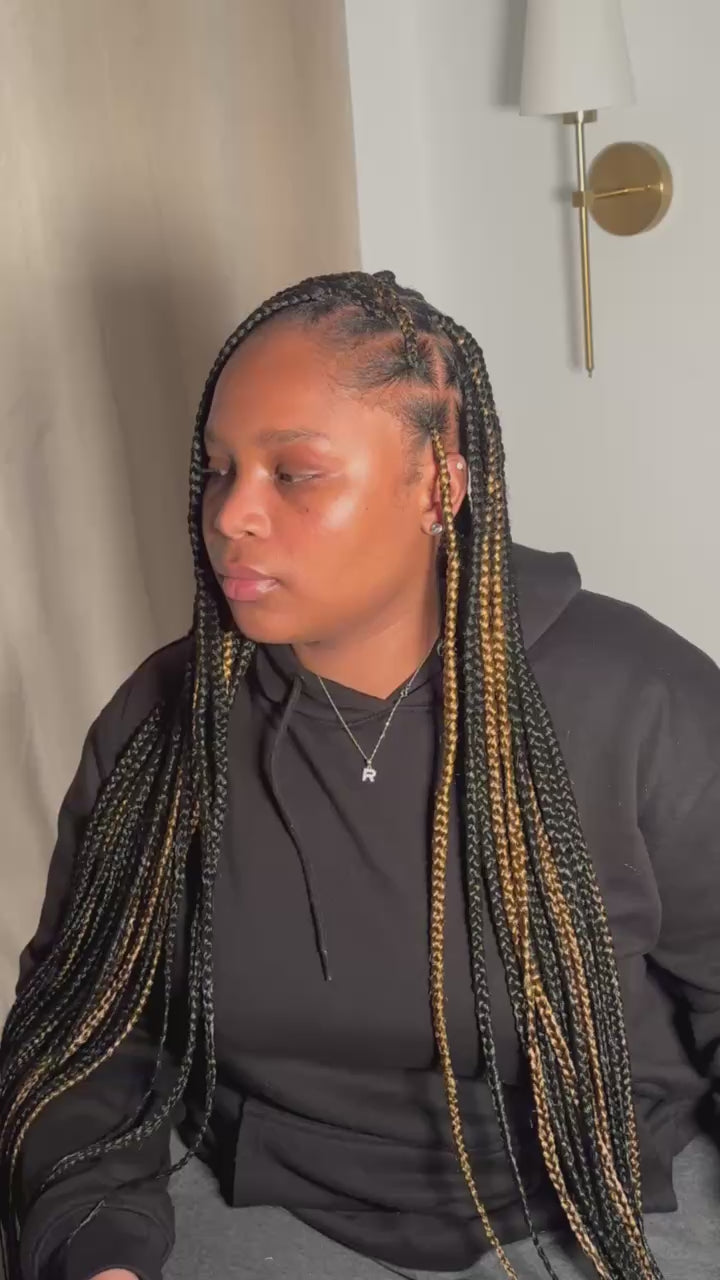 Large Knotless Braids